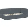 Image de vidaXL Cadre de lit d'angle gris foncé 90 x 190 cm Velours