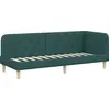 Image de vidaXL Cadre de lit d'angle vert foncé 80 x 200 cm Tissu