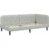 Image de vidaXL Cadre de lit d'angle gris clair 90 x 190 cm Velours
