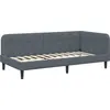 Image de vidaXL Cadre de lit d'angle gris foncé 90 x 190 cm Velours