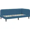 Image de vidaXL Cadre de lit d'angle bleu 100 x 200 cm Velours