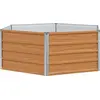 Image de vidaXL Lit surélevé de jardin aspect bois 129 x 129 x 45 cm Acier galvanisé