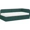 Image de vidaXL Cadre de lit d'angle vert foncé 90 x 190 cm Tissu