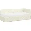 Image de vidaXL Cadre de lit d'angle crème 80 x 200 cm Velours