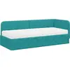 Image de vidaXL Cadre de lit d'angle turquoise 80 x 200 cm velours
