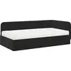 Image de vidaXL Cadre de lit d'angle noir 90 x 190 cm Velours