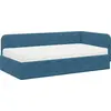 Image de vidaXL Cadre de lit d'angle bleu 90 x 200 cm Velours