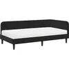 Image de vidaXL Cadre de lit d'angle noir 90 x 190 cm Velours