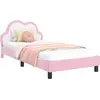 Image de vidaXL Cadre de lit d'enfant avec tête de lit rose 90 x 190 cm PU