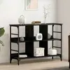 Image de Buffet vidaXL noir aspect chêne 102 x 32 x 73,5 cm