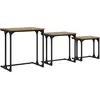 Image de vidaXL Ensemble de 3 tables basses gigognes en bois d'ingénierie « Artisan »