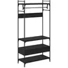 Image de vidaXL Armoire noir aspect chêne 89 x 39 x 184.5 cm