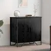 Image de Buffet vidaXL noir aspect chêne 78 x 35 x 74,5 cm