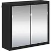 Image de vidaXL Étagère murale avec étagère Noir imitation chêne 65 x 20 x 60 cm
