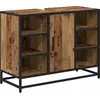 Image de vidaXL Armoire de salle de bain avec porte Vieux bois 80 x 33 x 60 cm Bois composite