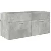 Image de vidaXL Meuble sous lavabo avec rangement Béton Gris Bois composite