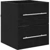 Image de vidaXL Armoire sous lavabo noir aspect chêne 38,5 x 41 x 48 cm