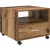 Image de vidaXL Table basse avec tiroirs Vieux bois 55 x 55 x 45 cm Bois composite