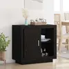 Image de Buffet vidaXL noir aspect chêne 80 x 40 x 75 cm en aggloméré