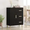 Image de vidaXL Sideboard noir imitation chêne 34 x 69,5 x 90 cm Bois composite