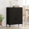 Image de vidaXL Sideboard noir imitation chêne 69,5 x 34 x 90 cm Bois composite