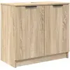 Image de vidaXL Armoire de salle de bain en chêne Sonoma, 64,5 x 33,5 x 59 cm