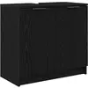 Image de vidaXL Armoire de salle de bain noir imitation chêne 64,5 x 33,5 x 59 cm