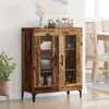 Image de vidaXL Buffet vieux bois 69,5 x 34 x 90 cm bois composite et fer