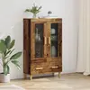 Image de vidaXL Highboard avec tiroirs vieux bois 70 x 31 x 115 cm Bois composite