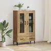 Image de vidaXL Highboard Chêne Artisan 70 x 31 x 115 cm Bois composite et fer