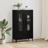 Image de vidaXL Highboard avec tiroirs noir imitation chêne 70 x 31 x 115 cm