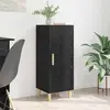 Image de vidaXL Sideboard noir imitation chêne 34,5 x 34 x 90 cm Matériau dérivé du bois