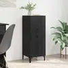 Image de vidaXL Sideboard noir imitation chêne 34,5 x 34 x 90 cm Matériau dérivé du bois
