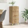 Image de vidaXL Sideboard Chêne Artisan 34,5 x 34 x 90 cm Matériau dérivé du bois