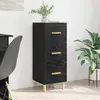 Image de vidaXL Sideboard noir imitation chêne 34,5 x 34 x 90 cm Matériau dérivé du bois