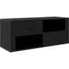 Image de vidaXL Armoire TV noir imitation chêne 100 x 35 x 40 cm Bois composite