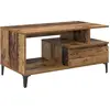 Image de vidaXL Table basse avec tiroirs Vieux bois 90 x 49 x 45 cm Bois composite
