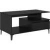 Image de vidaXL Table basse noire imitation chêne 90 x 49 x 45 cm Bois composite