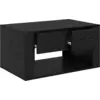 Image de vidaXL Table basse noire imitation chêne 80 x 50 x 40 cm Bois composite