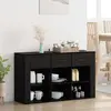 Image de vidaXL Sideboard noir imitation chêne 100 x 30 x 59,5 cm Bois composite