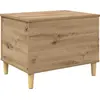 Image de vidaXL Table de chevet en chêne Artisan 60 x 44,5 x 45 cm, bois d'ingénierie