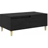 Image de vidaXL Table basse noire imitation chêne 90 x 50 x 35 cm Bois composite