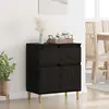 Image de vidaXL Sideboard noir imitation chêne 60 x 35 x 70 cm Bois composite