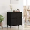 Image de vidaXL Sideboard avec tiroirs noir imitation chêne 60 x 35 x 70 cm