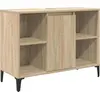 Image de vidaXL Armoire sous lavabo avec étagère Chêne Sonoma 80 x 33 x 60 cm