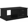 Image de vidaXL Table basse noire imitation chêne 90 x 50 x 35 cm Bois composite