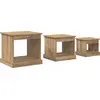 Image de vidaXL Table basse 3 pcs Artisan-Chêne Bois composite