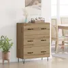 Image de vidaXL Sideboard Chêne Artisan 69,5 x 34 x 90 cm Bois composite et fer