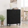 Image de vidaXL Sideboard avec tiroirs noir imitation chêne 69,5 x 34 x 90 cm