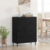 Image de vidaXL Sideboard avec tiroirs noir imitation chêne 69,5 x 34 x 90 cm